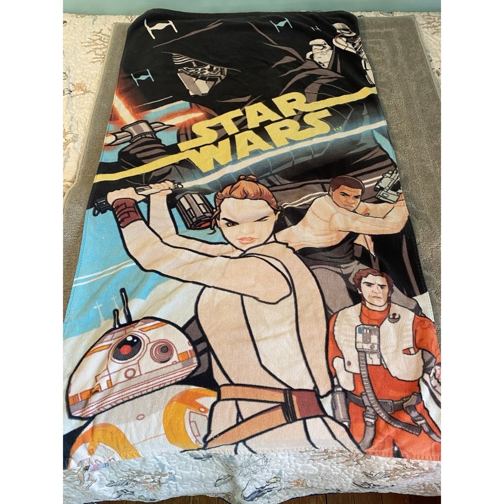 Star Wars Beach Towel Rey BB8 Kylo Ren Adults or Kids Bath Pool Towel‎ Disney